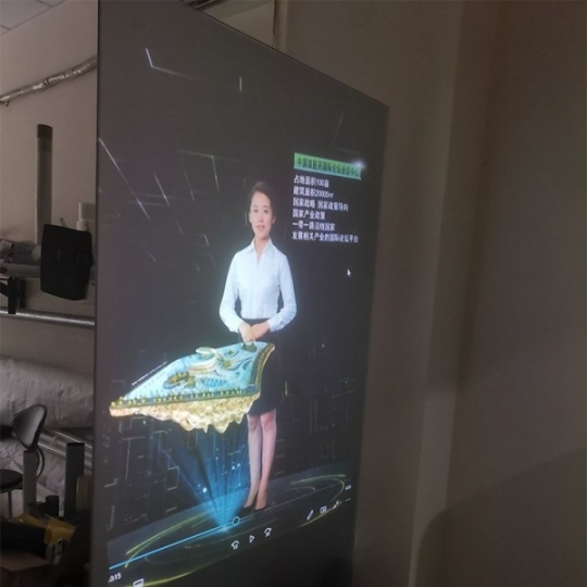 3D全息膜灰色背投玻璃幕虚拟主持人讲解员投影橱窗广告投影膜